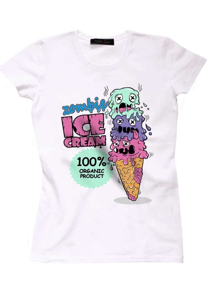Zombie Ice Cream Kadın Tshirt