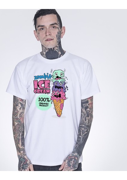 Zombie Ice Cream Erkek Tshirt