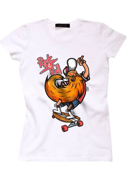 Rock N Roll Dude Kadın Tshirt