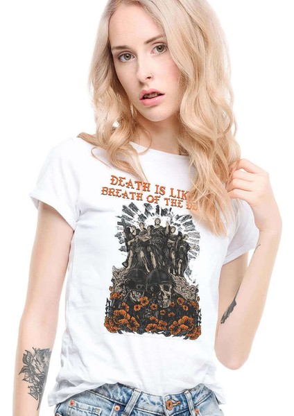 Death İs Like A Breath Of The Devil Kadın Tshirt