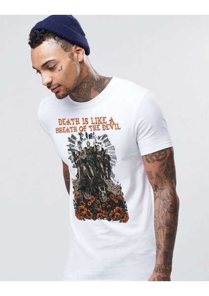 Death İs Like A Breath Of The Devil Erkek Tshirt