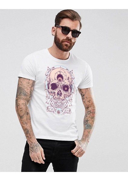 Engine Skull Erkek Tshirt