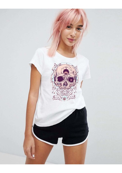 Engine Skull Kadın Tshirt