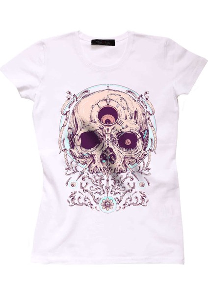 Engine Skull Kadın Tshirt