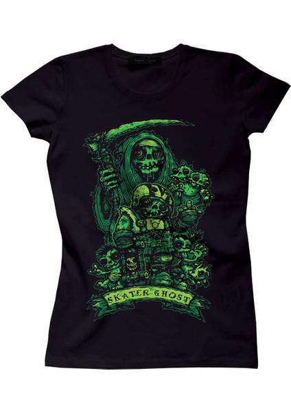 Skater Ghost Kadın Tshirt