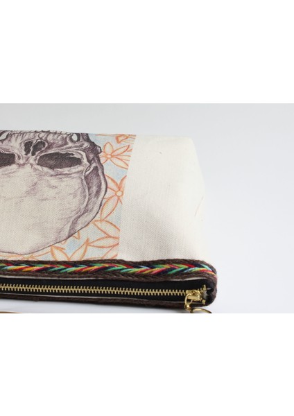 Kadın Sanatçı Eseri Baskılı Clutch Çanta modelleri
