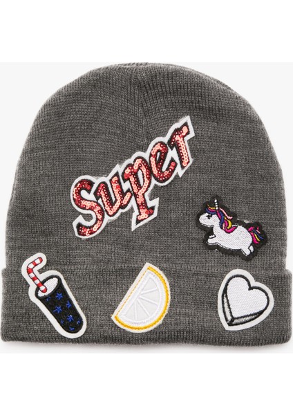 Unicorn İşlemeli Bere