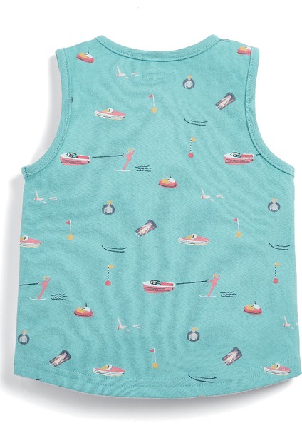 Beach Print Vest Askılı