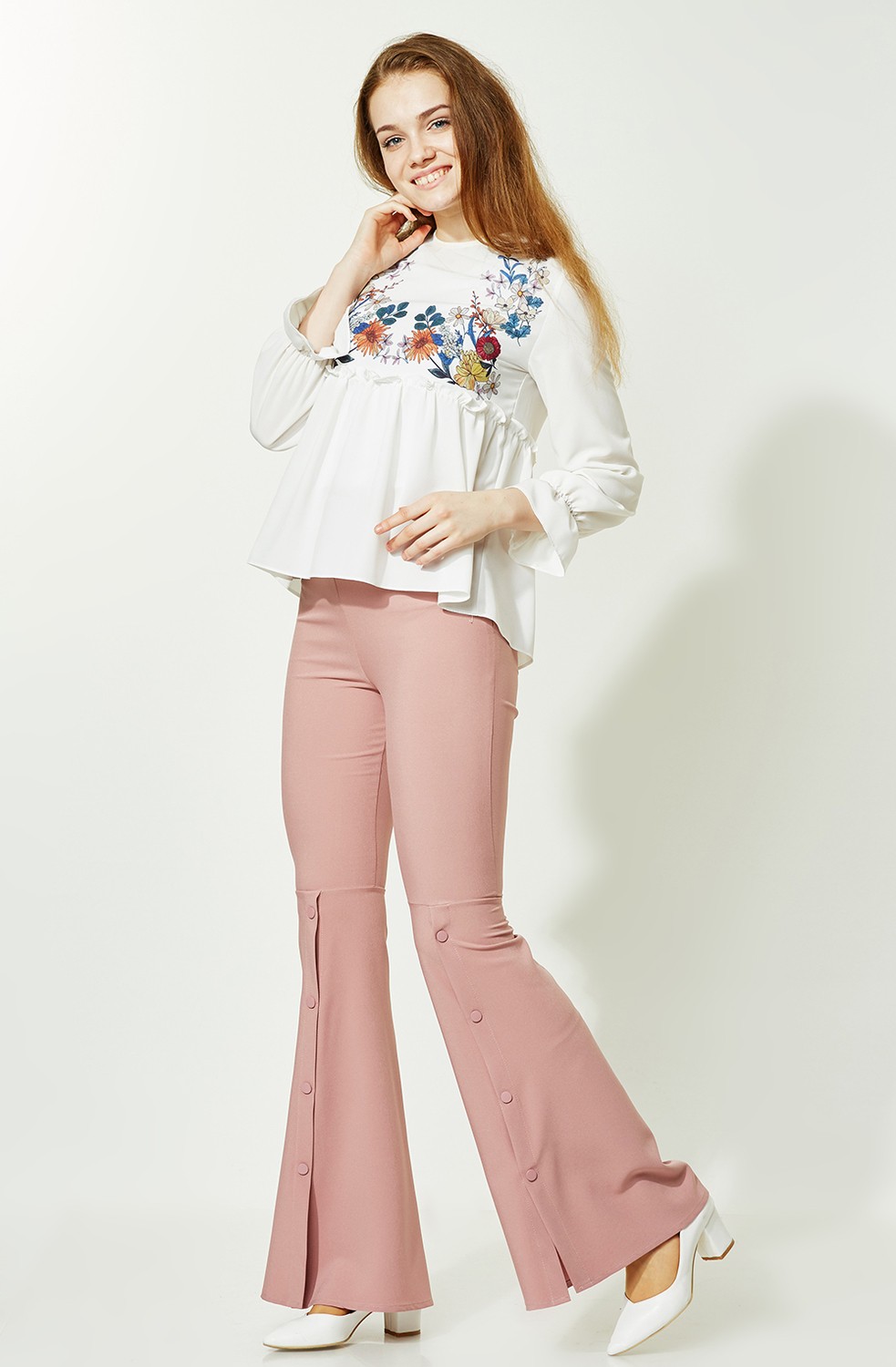 Soralline Bayan İspanyol Paça Pantalon görsel 2
