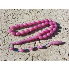 Tesbihcizadem Bukalemun Kehribar Tesbih,Pembe Yansımalı 7X11 1343