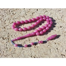 Tesbihcizadem Bukalemun Kehribar Tesbih, Pembe Yansımalı 7X11 1345