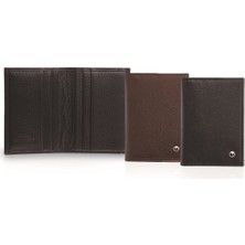 Scrikss Dr 2204-2 Hakiki Deri Toscana Klasik Kredi Kartlık Kahve