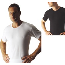 Elif Çamaşır Yıldız 12'Li Paket V Yaka Süper İnce Yaz Serinliği Modal Erkek Fanila Asorti