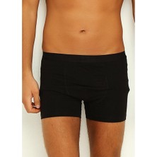 Elif Çamaşır Yıldız Likralı Pamuk Erkek Boxer Siyah