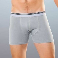 Elif Çamaşır Yıldız Likralı Pamuk Erkek Boxer Gri