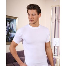 Elif Çamaşır Sedef Sıfır Yaka Erkek Fanila Beyaz