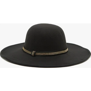 Kadın Zincir Detaylı Şapka Siyah