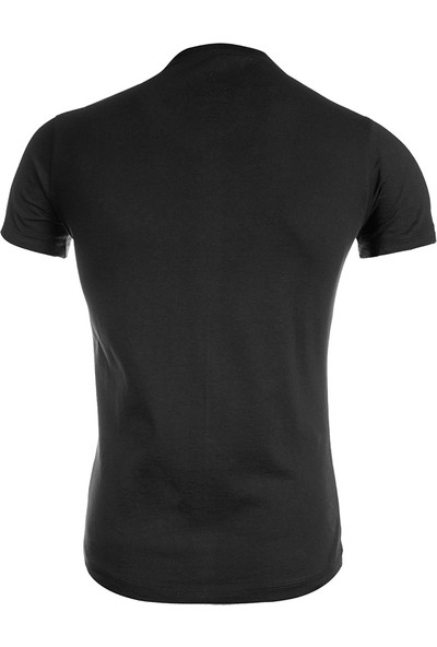 Wgust V Yaka T-Shirt (Siyah)
