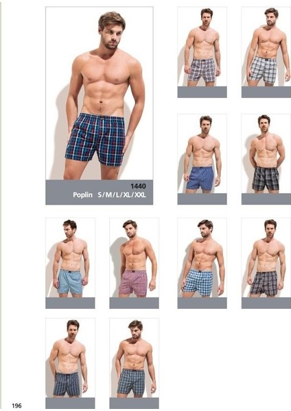 1440 Erkek Poplin Boxer