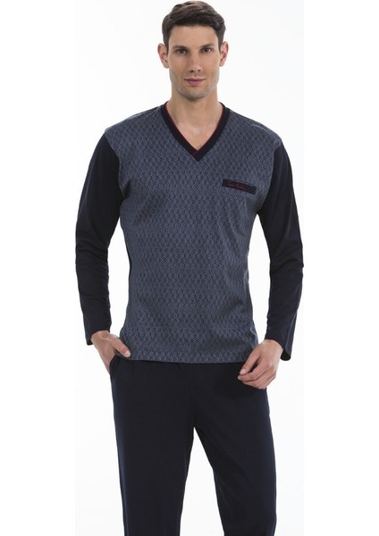 5237 Erkek Uzun Kol Pijama Takım