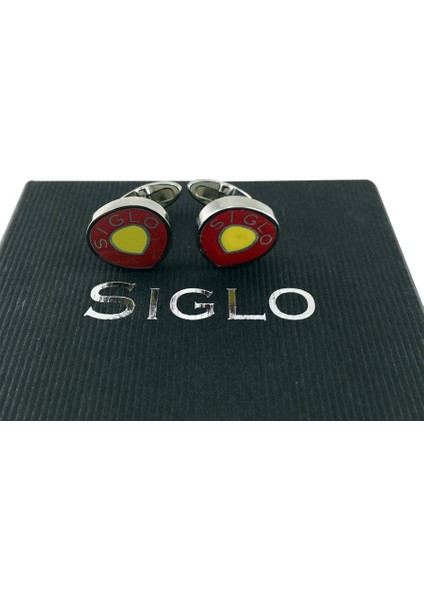 Siglo Sarı Kırmızı Model Kol Düğmesi