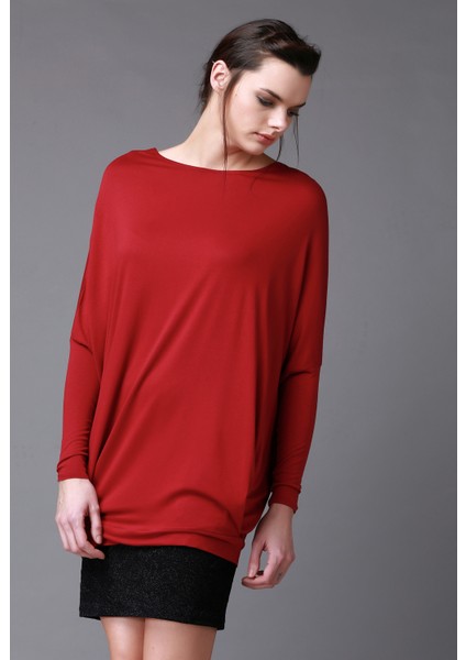 Bordo Tunik Elbise