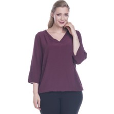 Myline V Yaka Kolu Apoletli Bluz 12395-m
