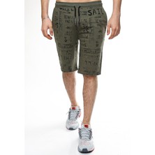 Madmext Pano Baskılı Haki Kapri 2408