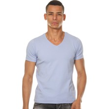 Darkzone Soft Mavi V Basic T-Shirt Dzn8618Ll