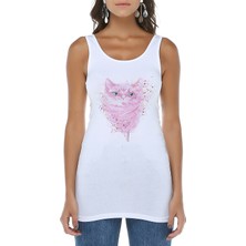 Mumu Cat Askılı Baskılı T-Shirt