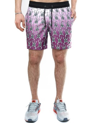 Madmext Kaplumbağa Desenli Mor Deniz Şortu 2372