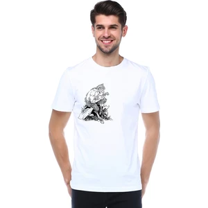 Tasarım Baskılı Bisiklet Yaka T-Shirt