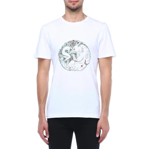 Tasarım Baskılı Bisiklet Yaka T-Shirt