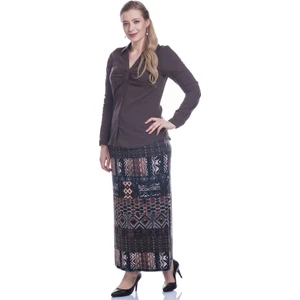 Etnik Desenli Penye Uzun Etek 12373-m