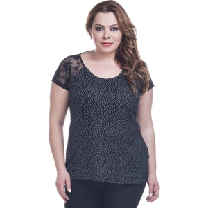 Dantelli Kısa Kol Bluz 12423-m
