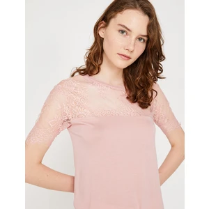 Kadın Dantel Detaylı Bluz