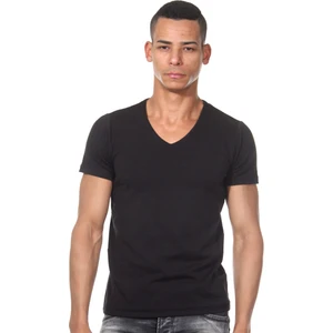 Siyah V Basic T-Shirt Dzn8611Sy