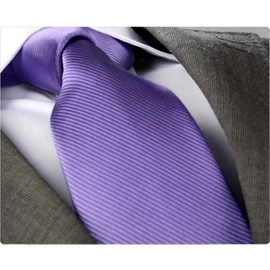 Exve Exclusive Lila Kendinden Çizgili Kravat