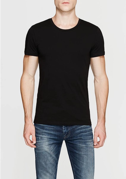Erkek Siyah Basic Tişört 061747-900