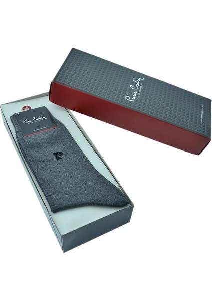 Erkek Çorap 6'lı Set Koyu Gri 755