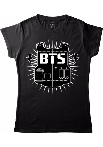 Art T-Shirt - Bts Bangtan Boys Thunder Yelek Logo Erkek Tişört