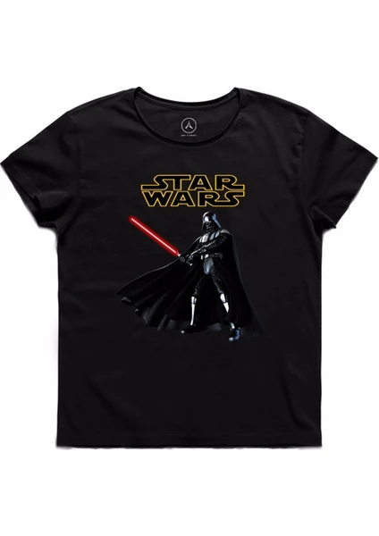 Art T-Shirt - Star Wars Darth Vader Red Lightsaber Erkek Tişört