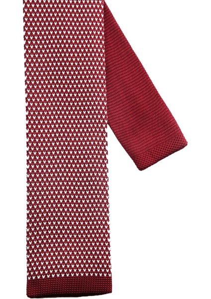 Bordo Örgü Kravat 8203