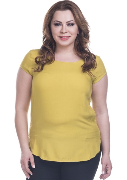 Viskon Kısa Kol Bluz 12483-m