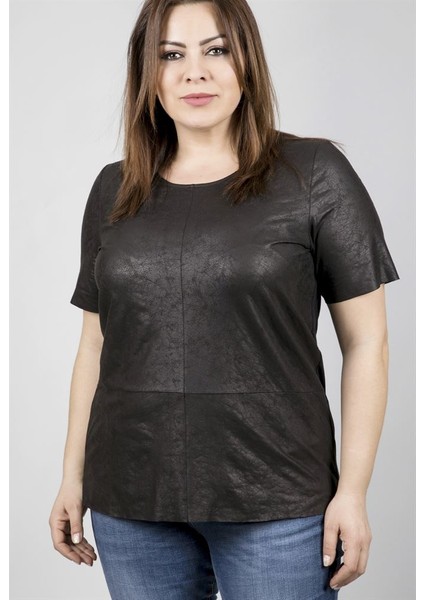 Süvet İle Örme Viskon T-Shirt 23592-m