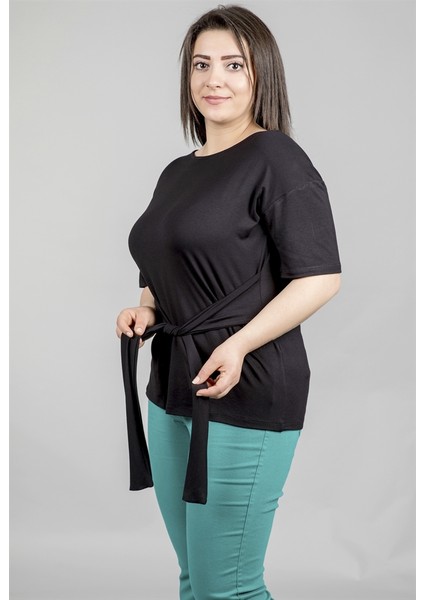 Triko Bluz Önü Kuşaklı 23739
