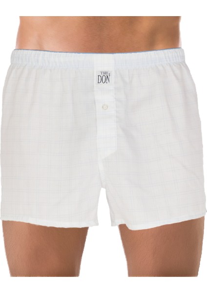 TheDON Yırtmaçlı Mavi Desenli Erkek Boxer