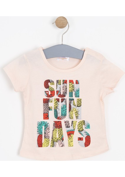 Kız Bebek T-Shirt Somon