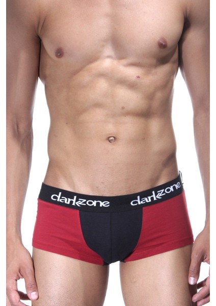 Claret Red Yinyang Design Erkek Boxer Dzn2417Brd
