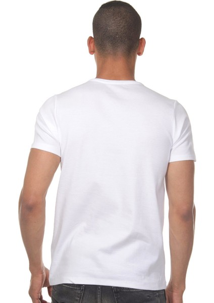 Beyaz V Basic T-Shirt Dzn8612By